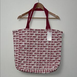New!Taylor Swift❤️ Signature Red and White large  Tote